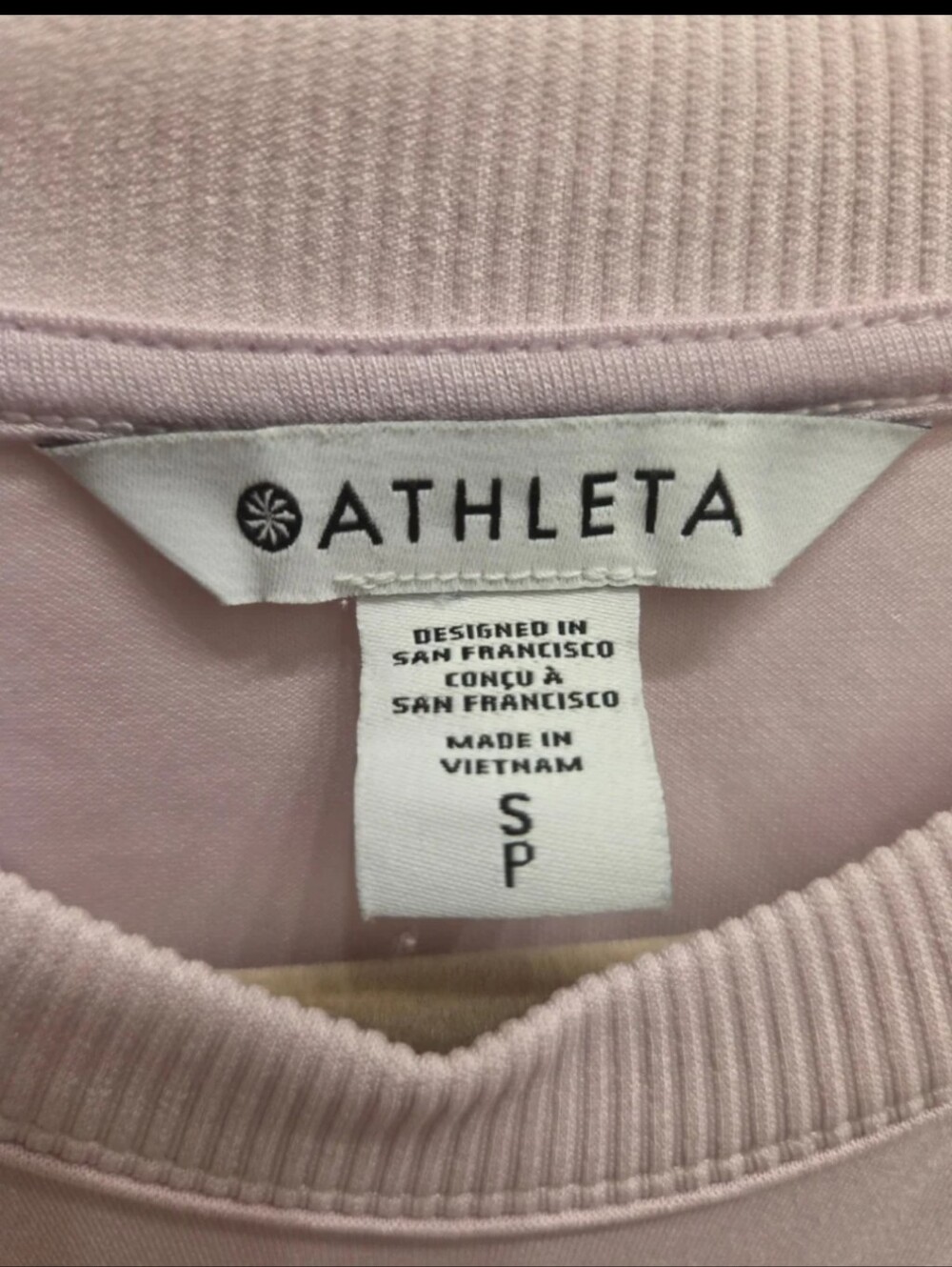 Athleta Cropped Crewneck Sweatshirt in Light Lavender - Picture 2 of 4